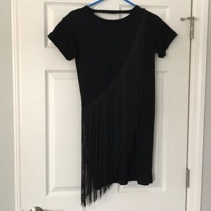 Black Fringe Dress